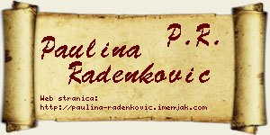 Paulina Radenković vizit kartica